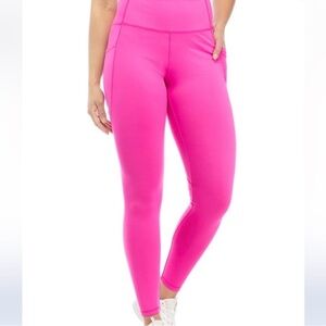 CROWN & IVY~Women’s Silky Pink High Waisted Athletic Leggings~Size Medium~SKU198